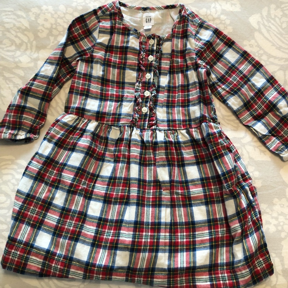 4/$20 Gap plaid dress with tights